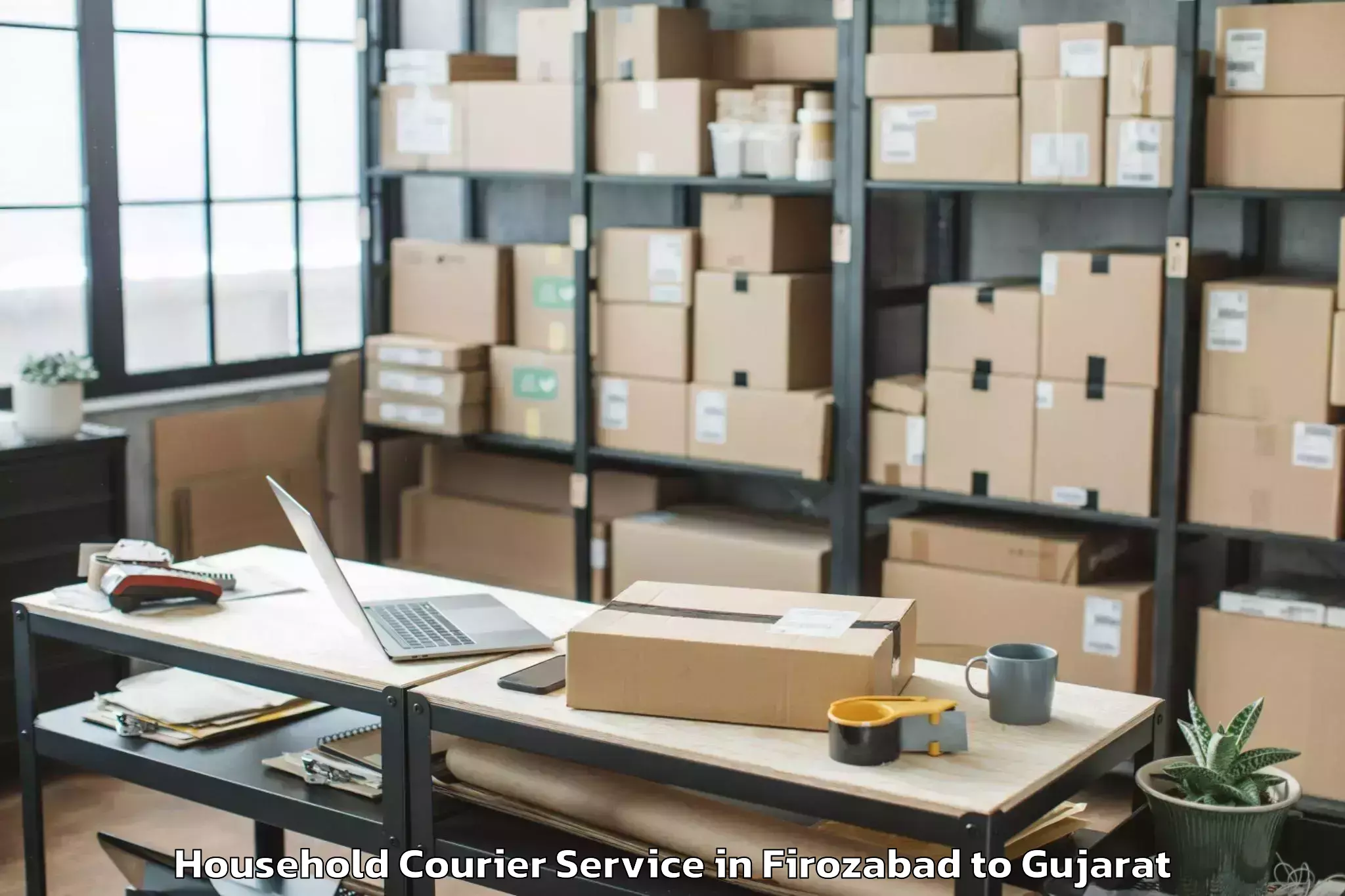 Book Firozabad to Utran Household Courier